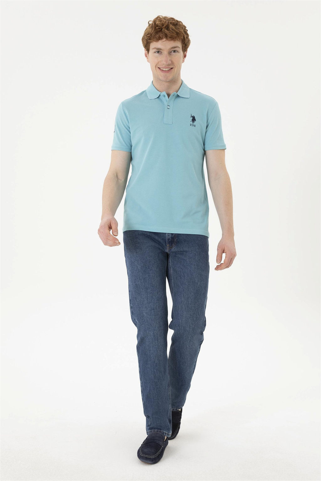 Футболка U.S. Polo Assn базовая мятная хлопок  фото 4