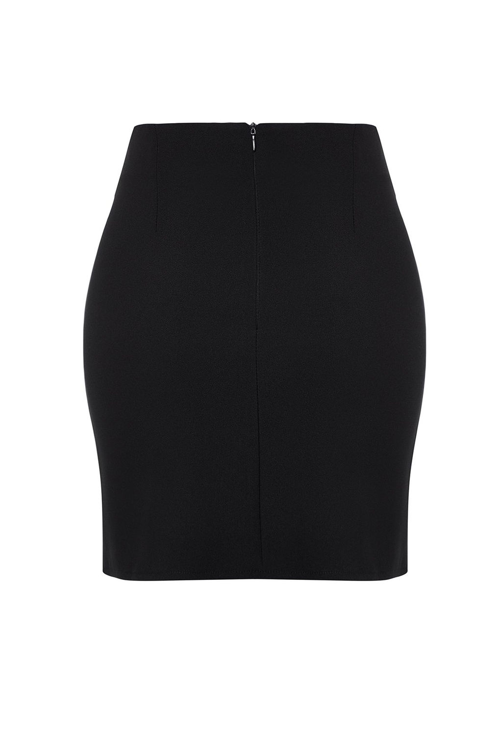 Siyah Kruvaze Kapama Mini Boy Dokuma Etek TWOAW25ET00070