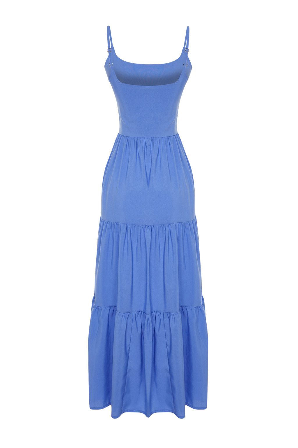 TRENDYOLMILLA K?rm?z? Etegi Belden Ac?lan Pamuk Kar?s?ml? Maxi Dokuma Elbise TWOSS24EL00386  фото 8