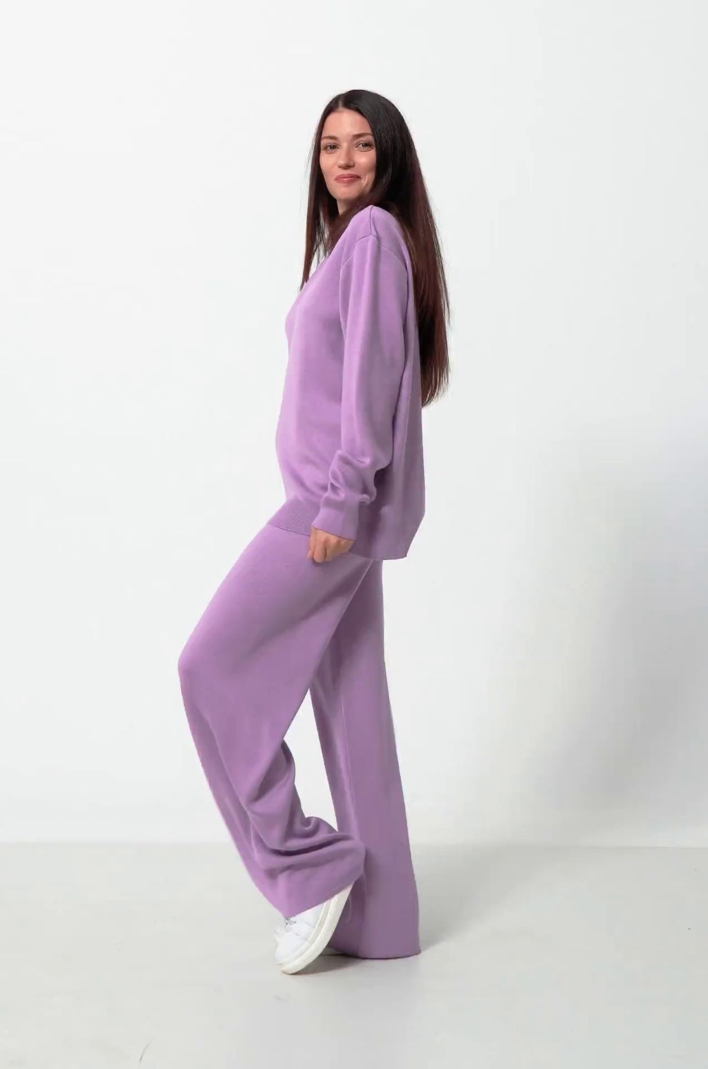 Женский вязаный костюм оверсайз Happy Fox  фото 43