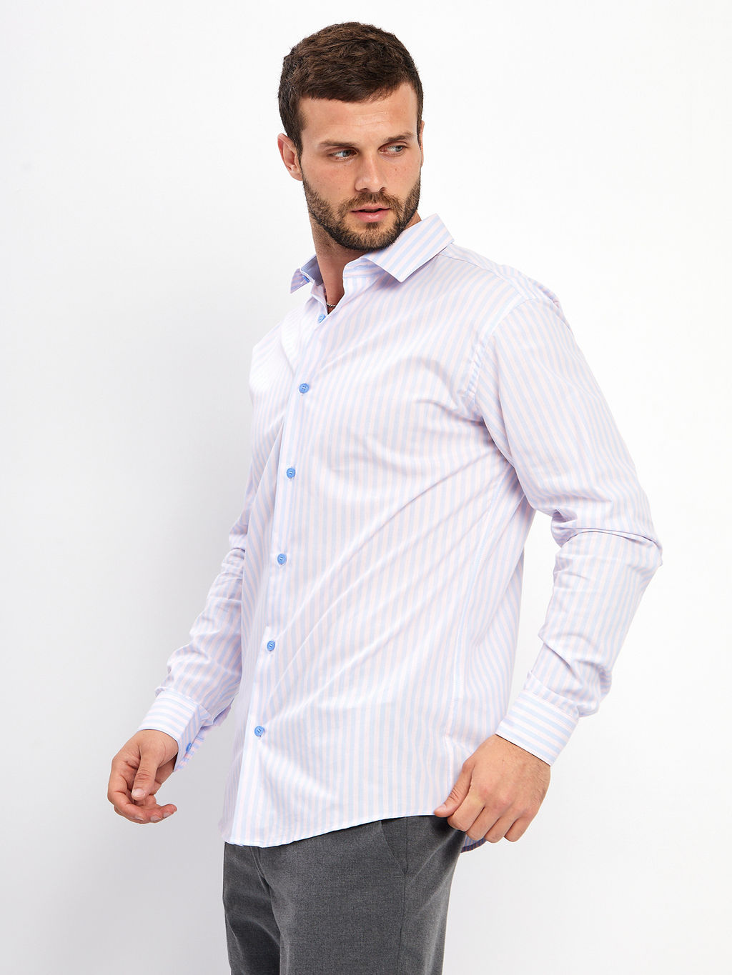 Сорочка мужская длинный рукав GREG 261/231/3524/Z/1  фото 10
