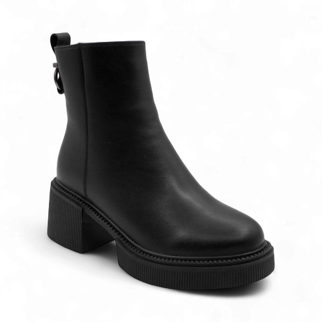 Ботинки из натуральной кожи на меху РМ-091-1 черные - Sport фото 7