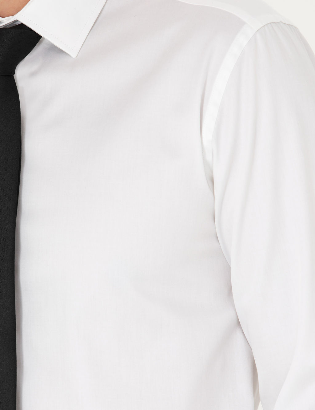 Beyaz Slim Fit Uzun Kollu Basic G_mlek