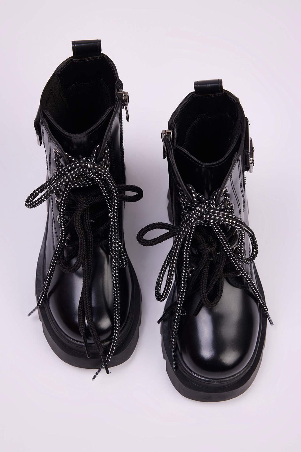 Siyah Fermuar Detayl? Cift Renk Bagc?kl? Buyuk K?z Cocuk Kids Postal Bot TAKAW26BO00011 - Trendyolmilla фото 6