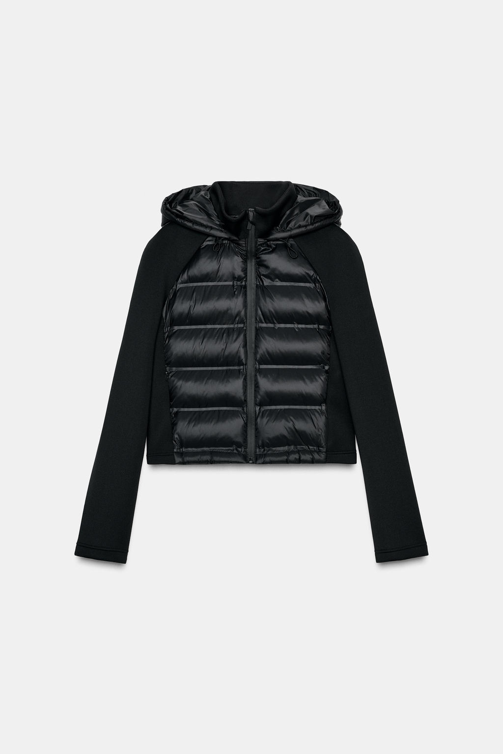 DETACHABLE HOOD QUILTED JACKET - Zara фото 12