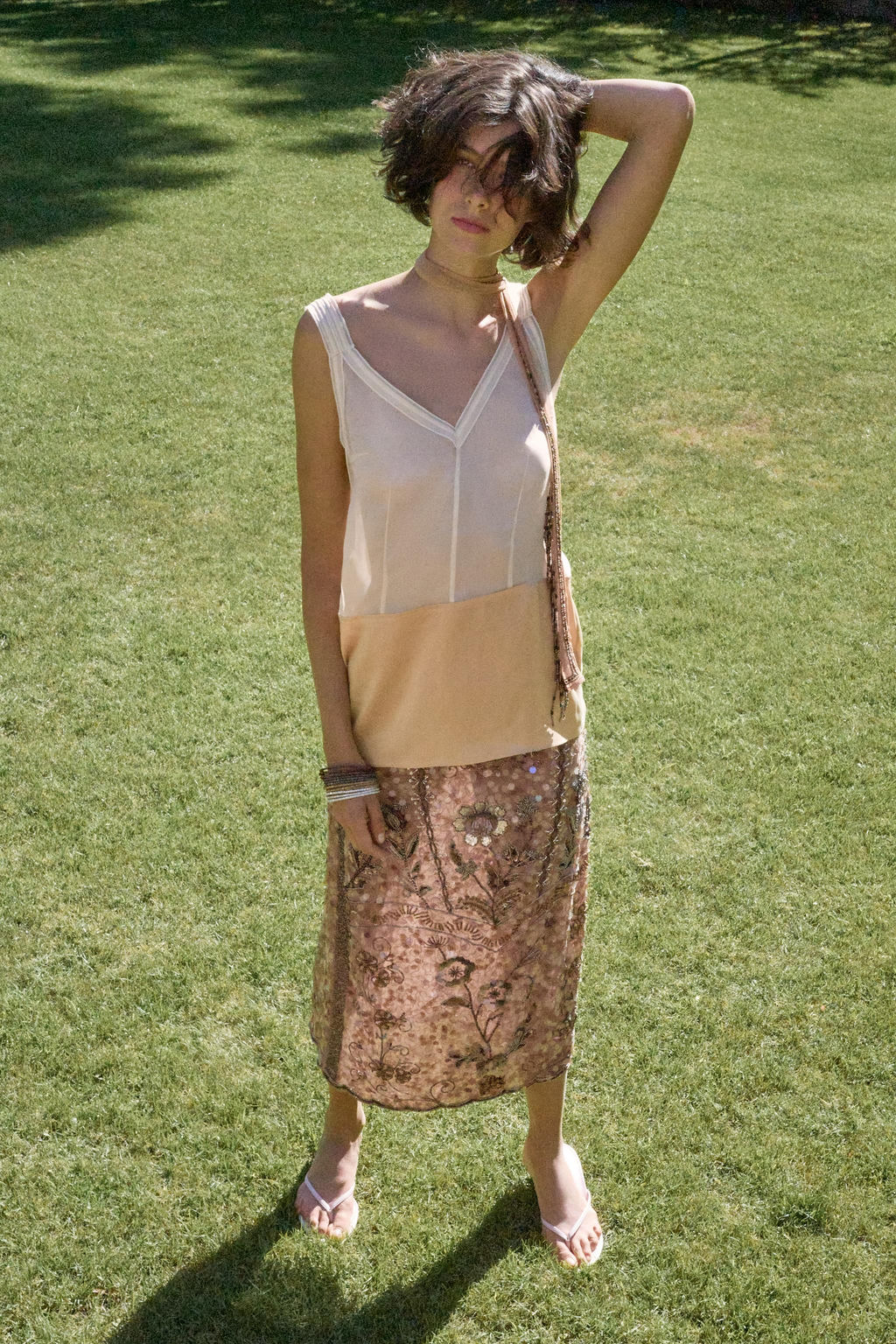 TOP COMBINADO TIRANTES SEDA 100% / Crudo