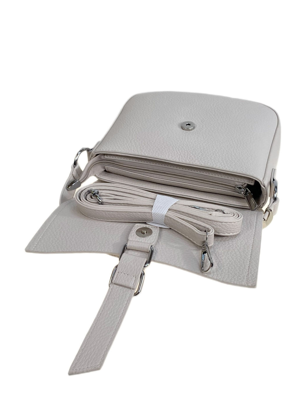 Женская сумка из искусственной кожи, цвет молочный - Greta фото 2