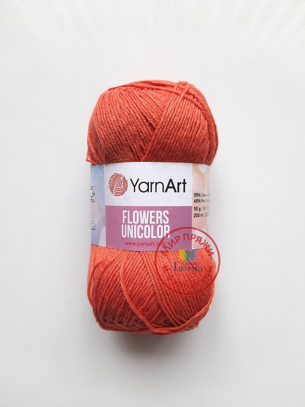 Фловерс однотонный (Flowers Unikolor) пряжа YarnArt 55%хлопок 45%акрил 5х50гр/200м Цвет:758 темно-зеленый