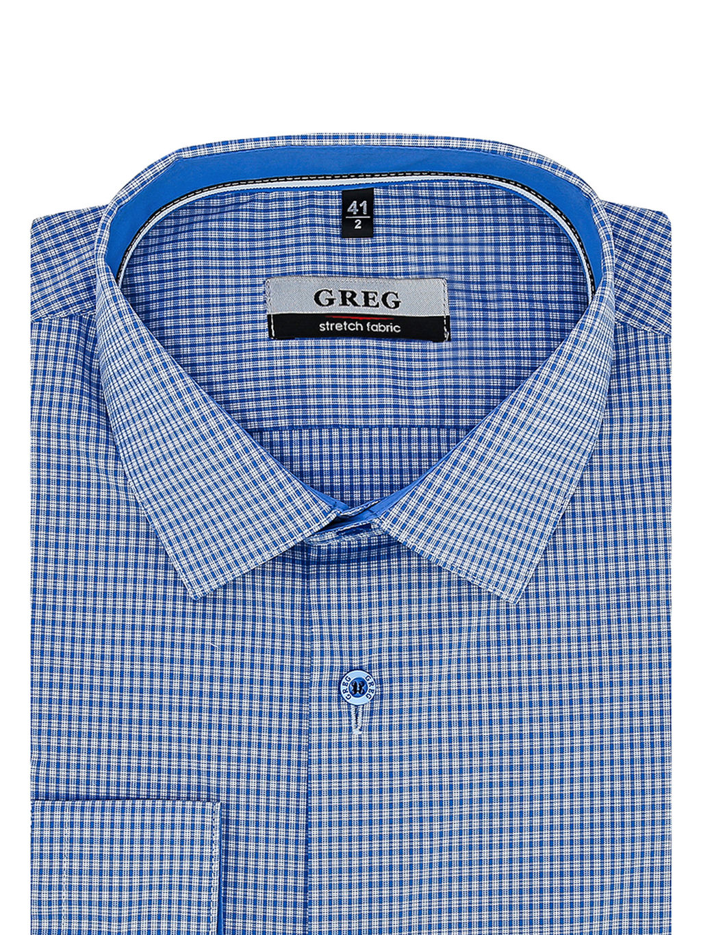Сорочка мужская длинный рукав GREG 215/238/0099/ZN/1p STRETCH фото 2