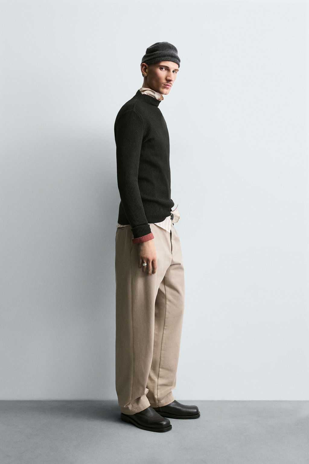 RIBBED HIGH NECK JUMPER - Zara фото 4