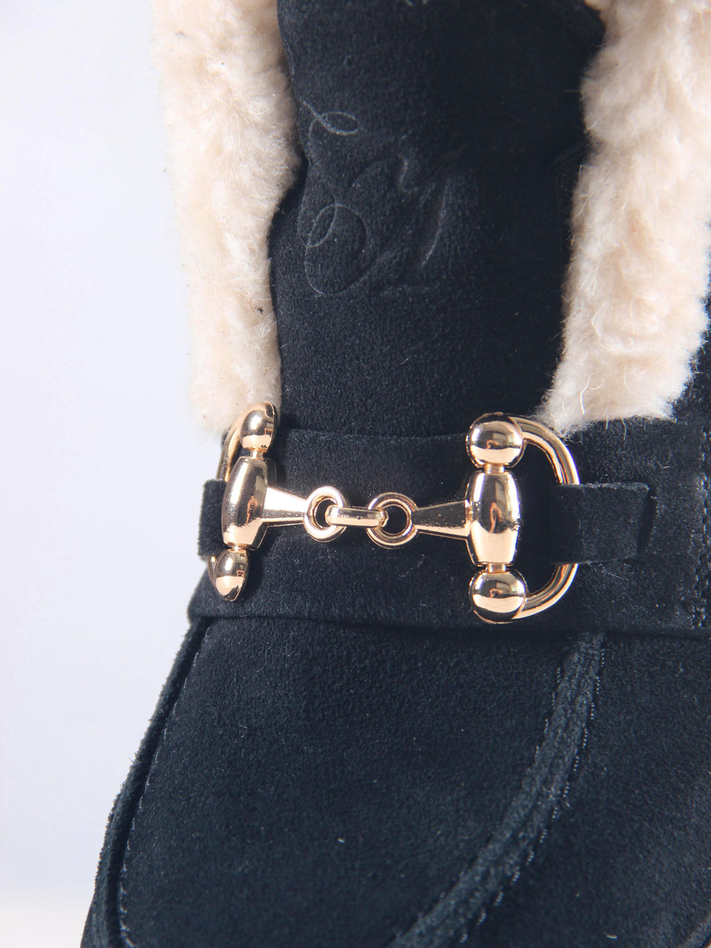 Ботинки 307.PODYUM141 bl.Черная замша/шерсть