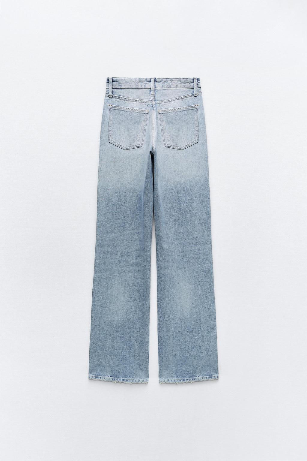 TRF WIDE-LEG MID-RISE FULL LENGTH JEANS - Zara фото 14