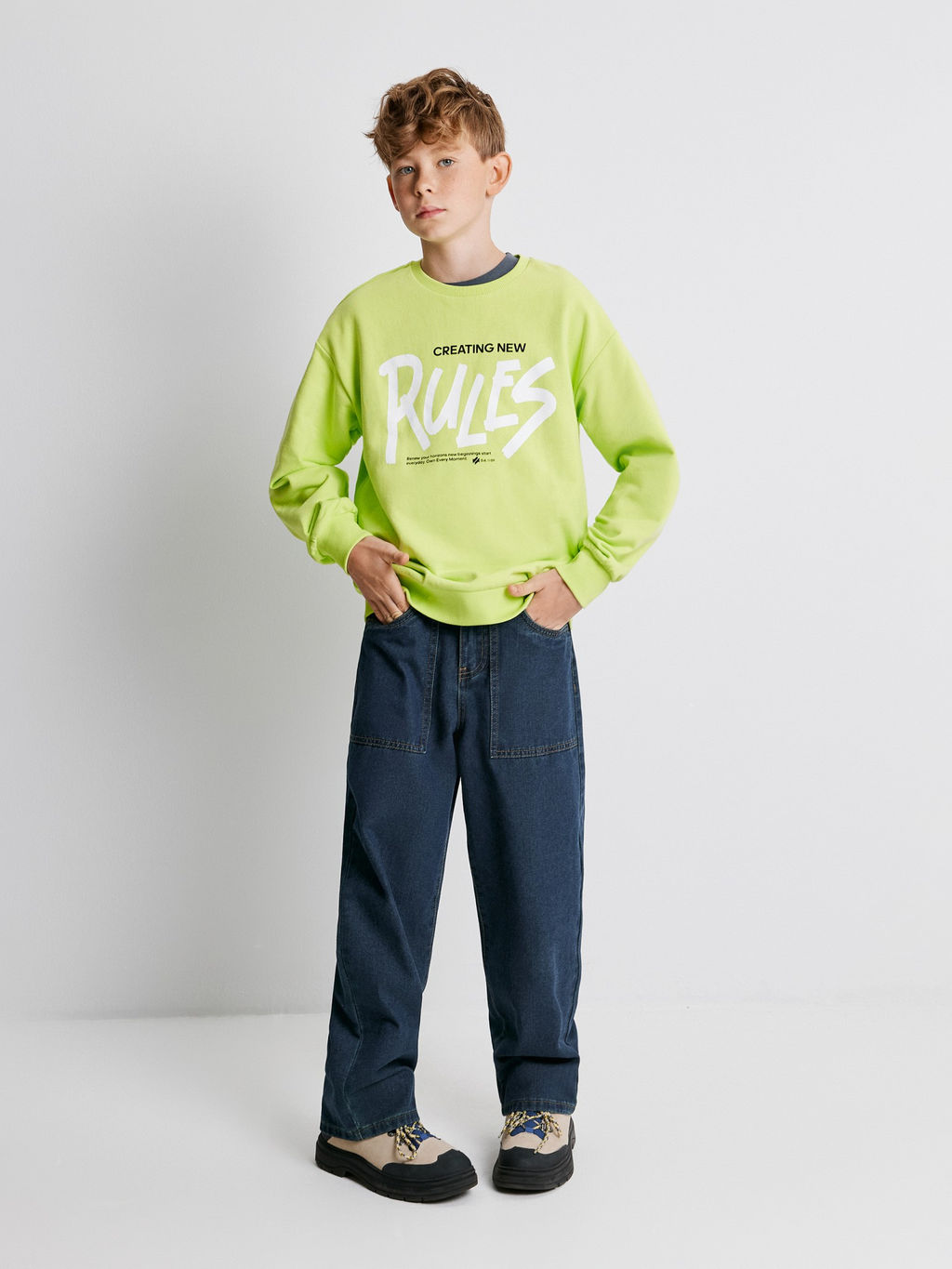 ACOOLA / Джемпер детский для мальчиков Celebrian салатовый  фото 2