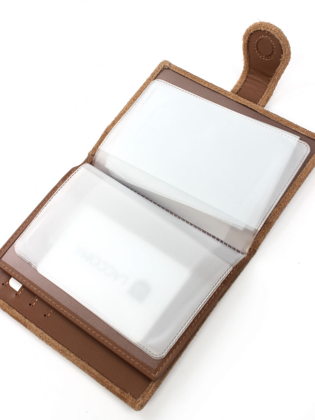 LACCOMA обложка для авто документов LA-3090-З-коричневый натуральная замша