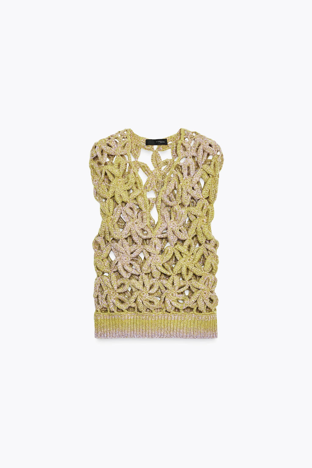 GRADUATED CROCHET KNIT VEST TOP - Zara фото 5