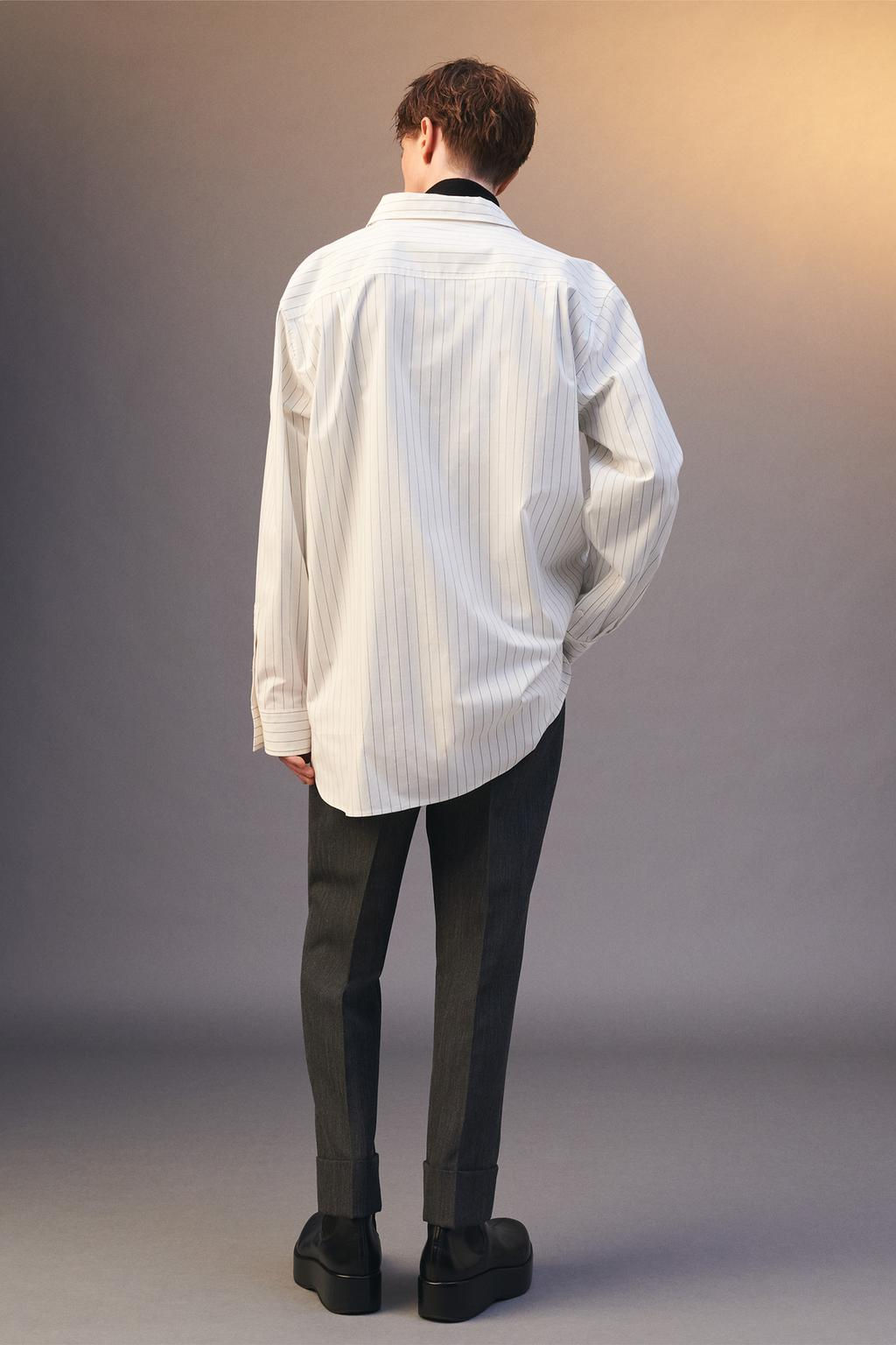 LIMITED EDITION CROSSED STRIPE SHIRT - Zara фото 4
