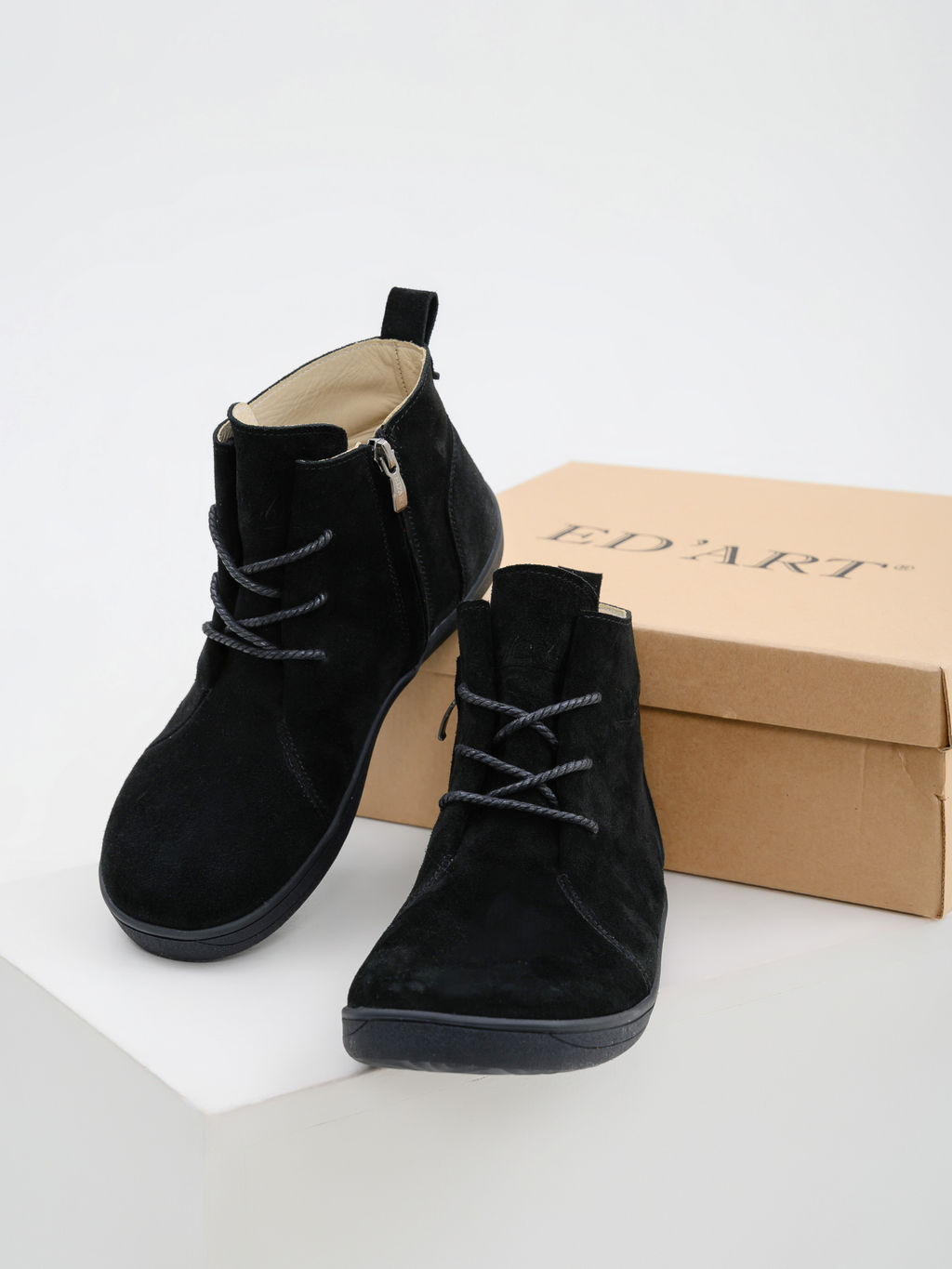 Босоногие ботинки EDART 352.K.NATAbl.Черная замша/кожаная подкладка