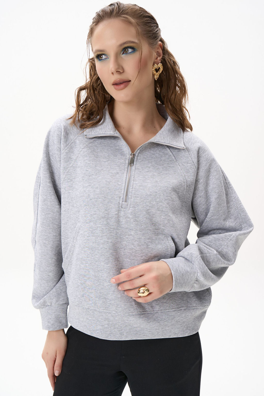 Свитшот Деми (темно-серый) - Эльза фото 14