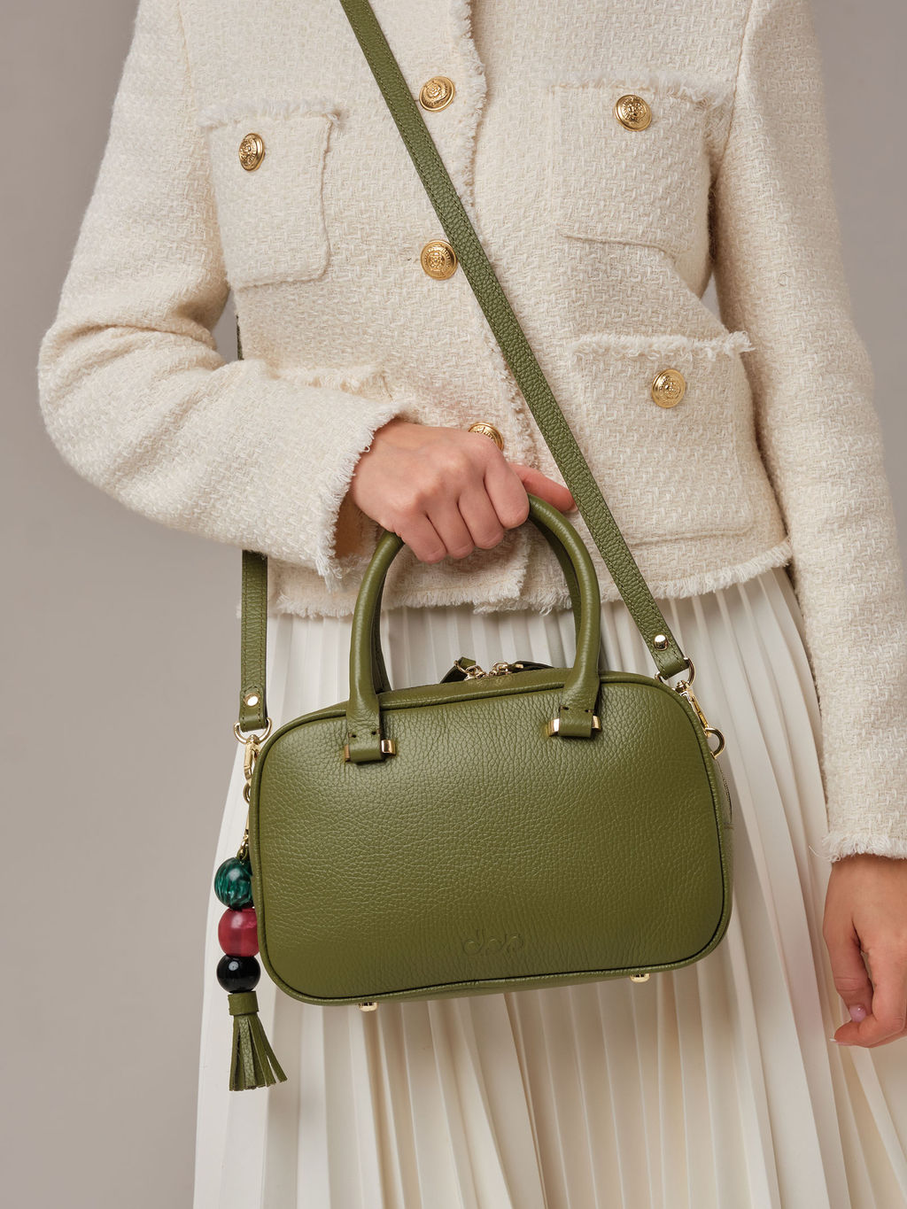 Кожаная сумка Hawaii DBR 31216 зеленая водоросль фото 5