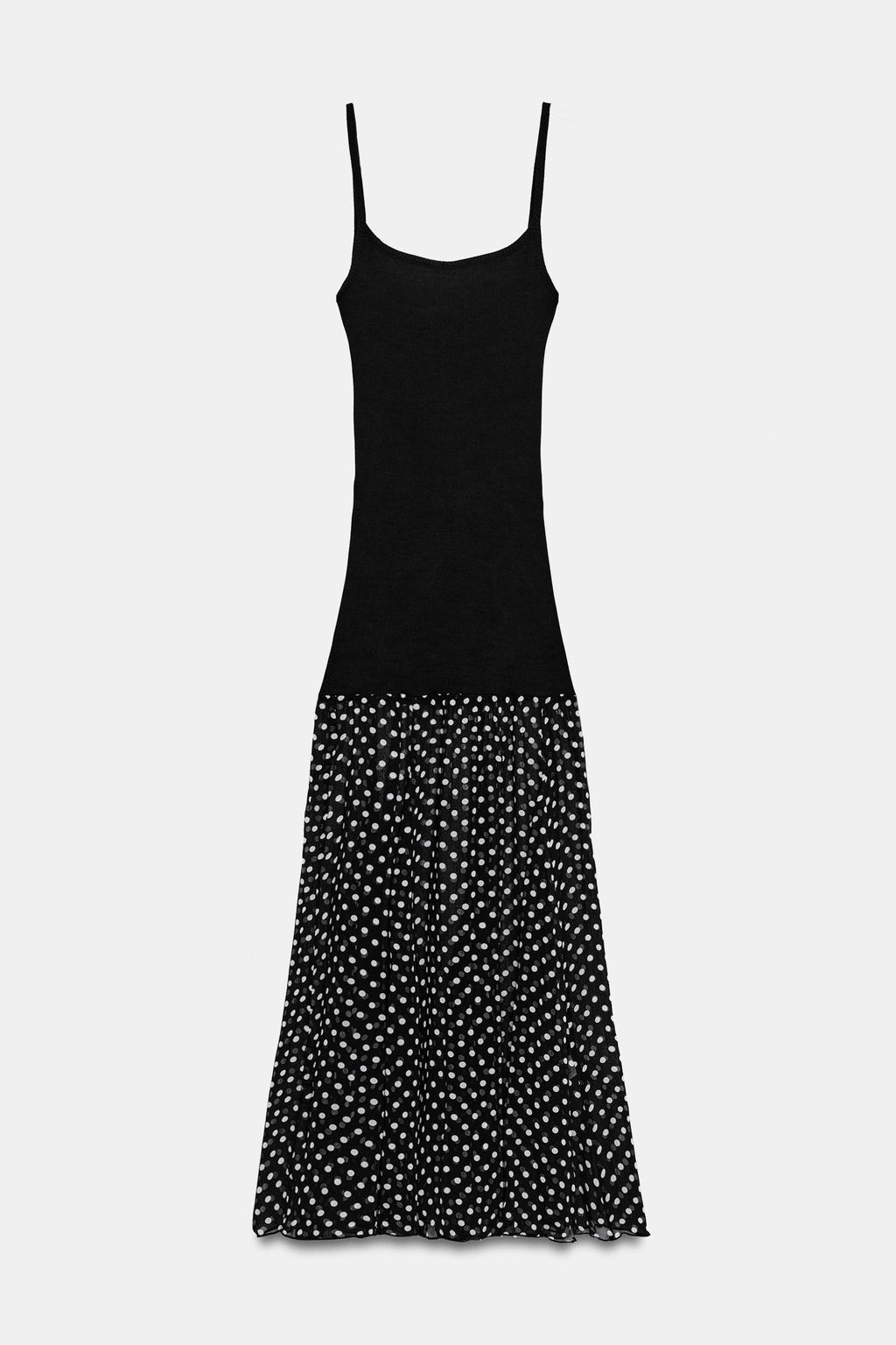 VESTIDO COMBINADO LUNARES / Negro - Zara фото 6