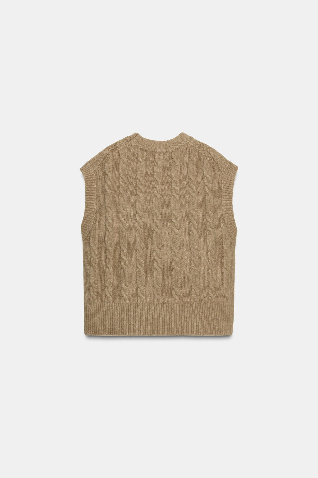 CABLE KNIT WAISTCOAT TOP - Zara фото 7