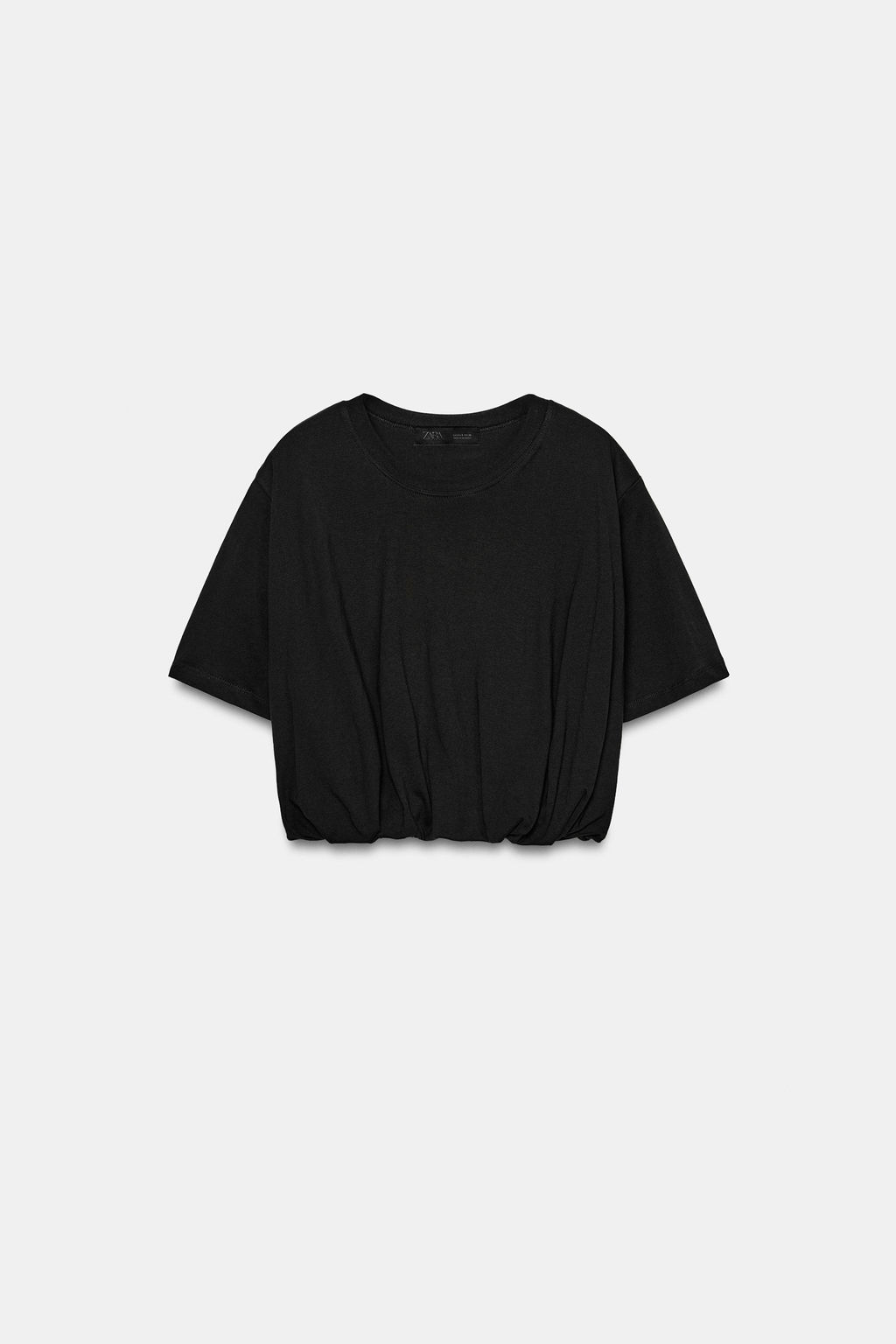 CAMISETA CROPPED ABULLONADA / Negro - Zara фото 5