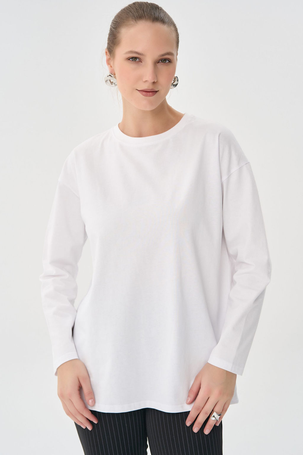 Лонгслив Эшли (белый) - Эльза фото 2