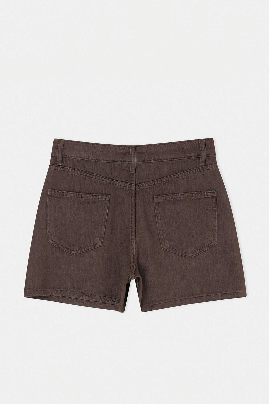 Kahverengi Vintage Y?kama Yuksek Bel City Boy Denim Sort TWOSS26SR00068 - Trendyolmilla фото 2