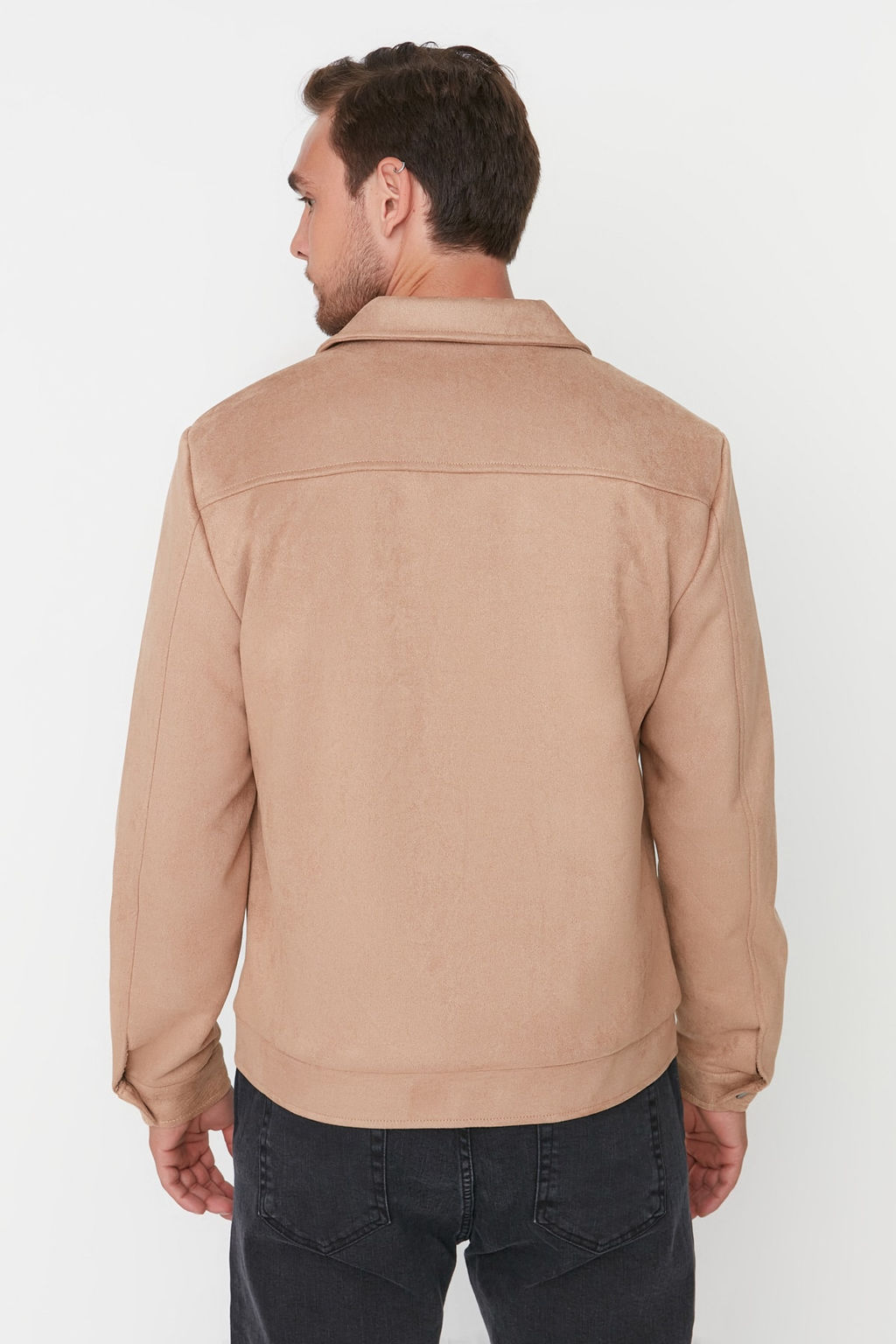 TRENDYOL MAN Camel Regular Fit Cepli Dugmeli K?sl?k Mevsimlik Suet Ceket Mont TMNAW23MO00037 - Trendyolmilla фото 6