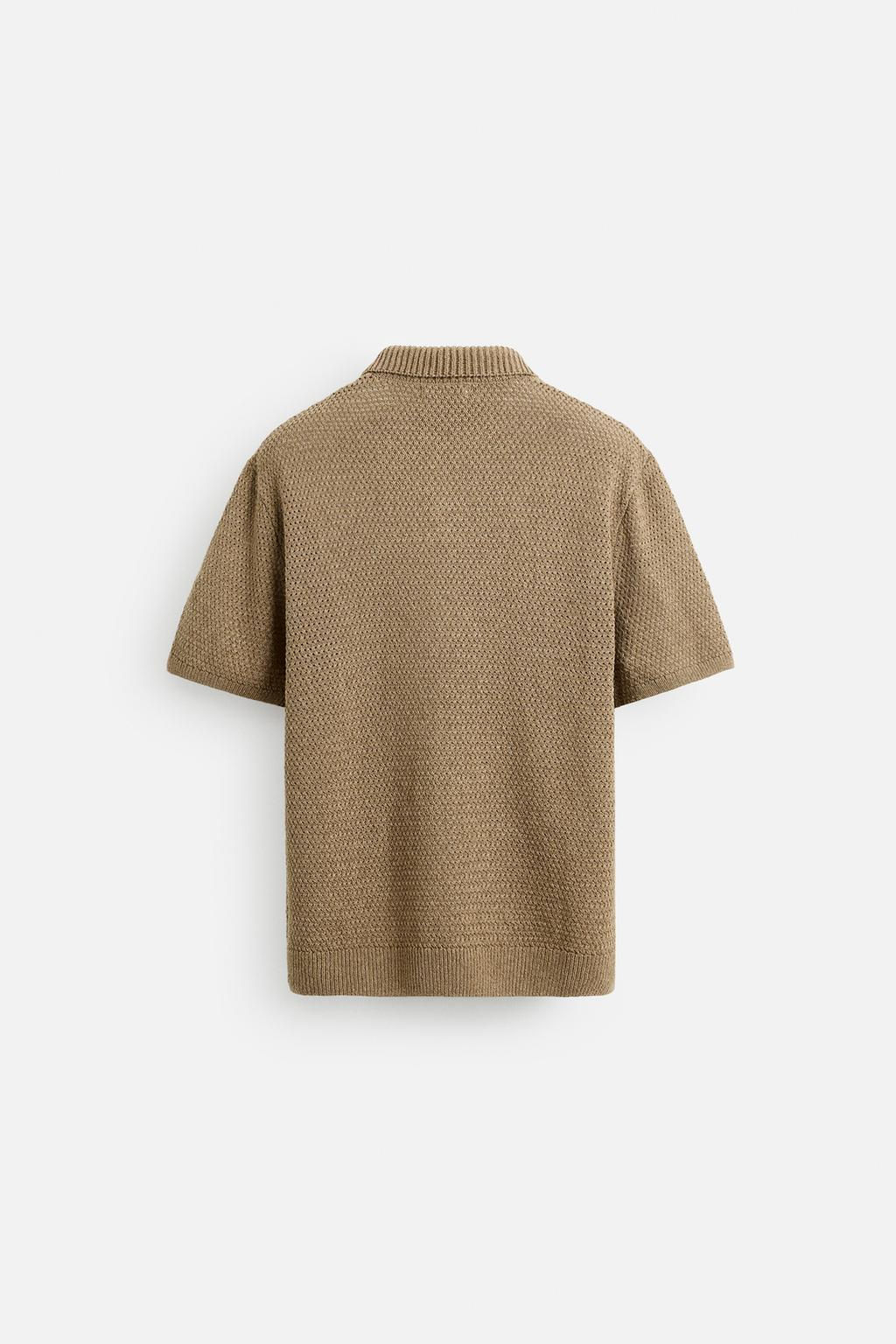 CROCHET KNIT POLO SHIRT - Zara фото 8