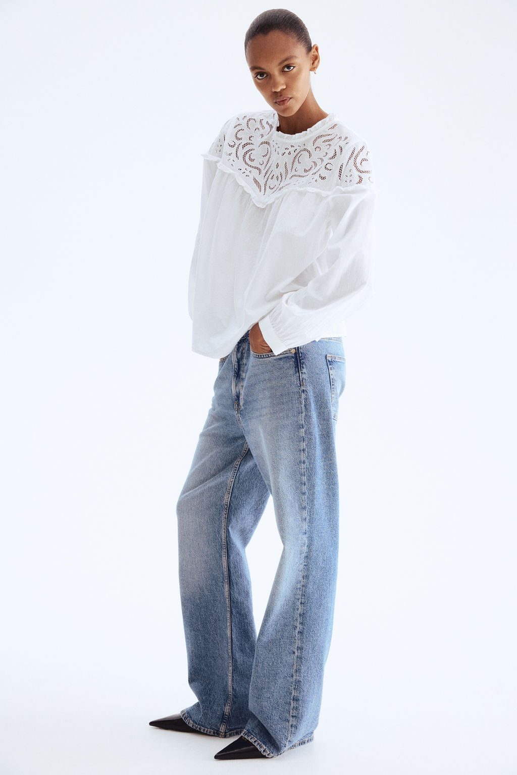Blusa con bordado ingl?s - H&m фото 4