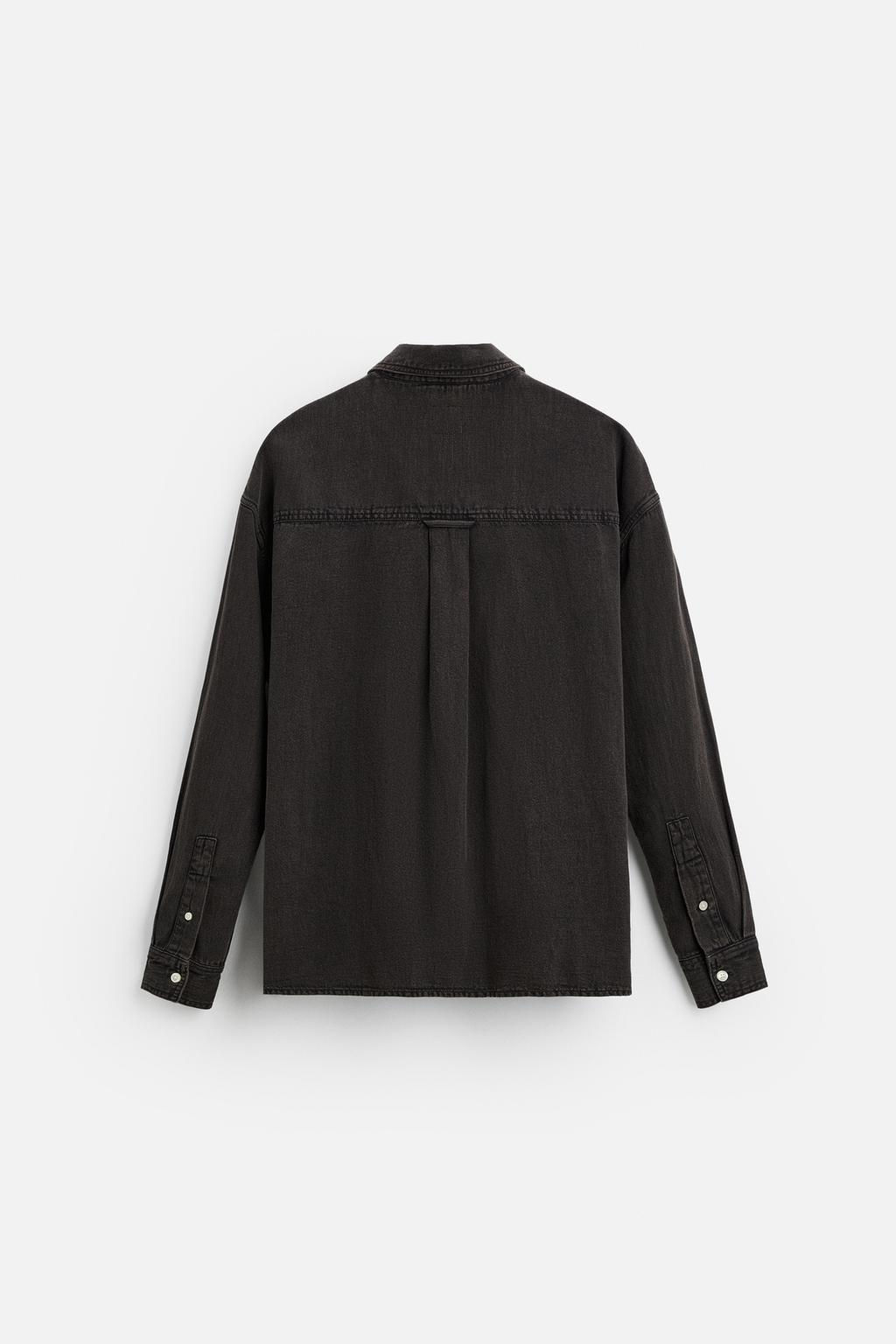FADED DENIM SHIRT - Zara фото 7