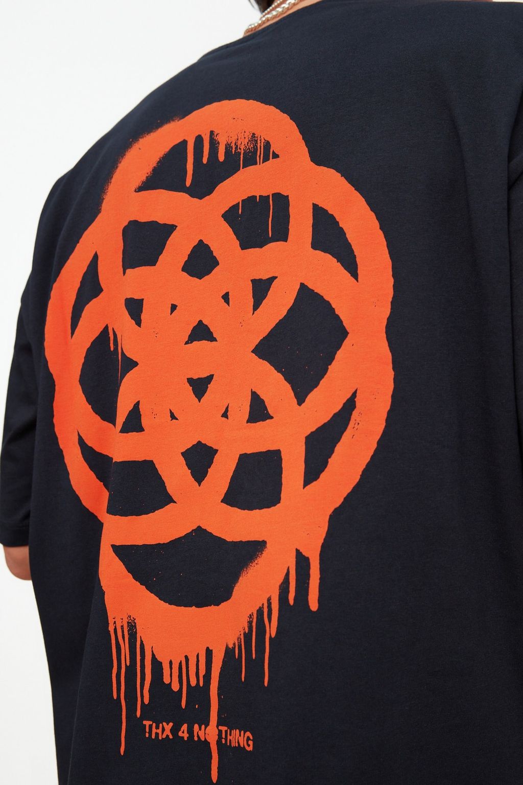 TRENDYOL MAN Lacivert Oversize/Genis Kesim Geometrik Bask?l? %100 Pamuklu T-Shirt TMNSS21TS1062 - Trendyolmilla фото 5