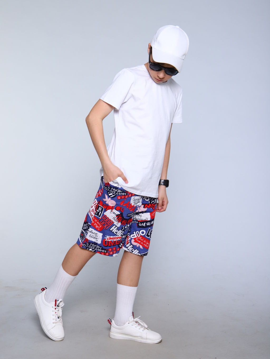 Шорты Федор синий граффити - Ладошки фото 33