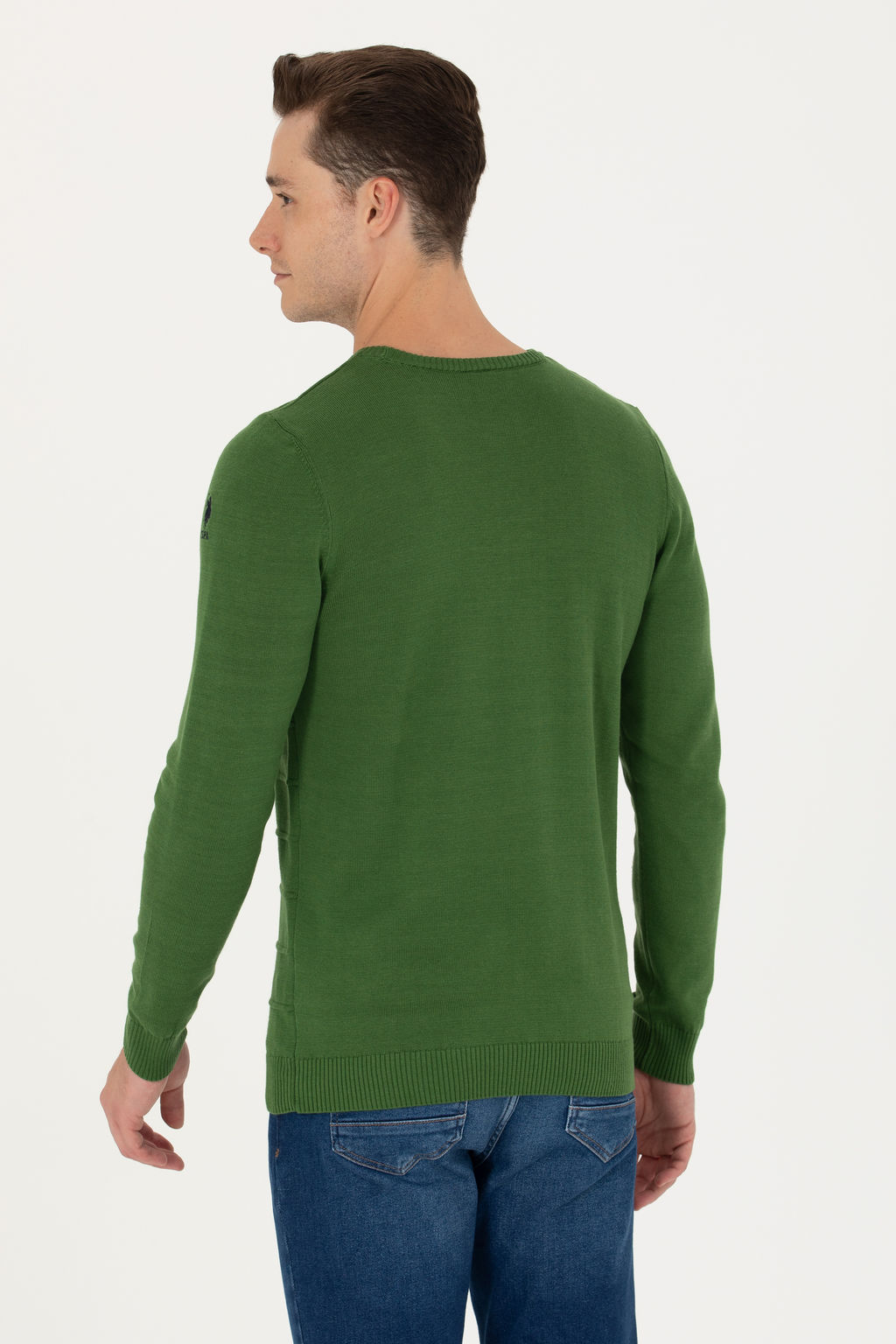 U. S. Polo Assn Мужской зеленый свитер - U.s. polo assn фото 19