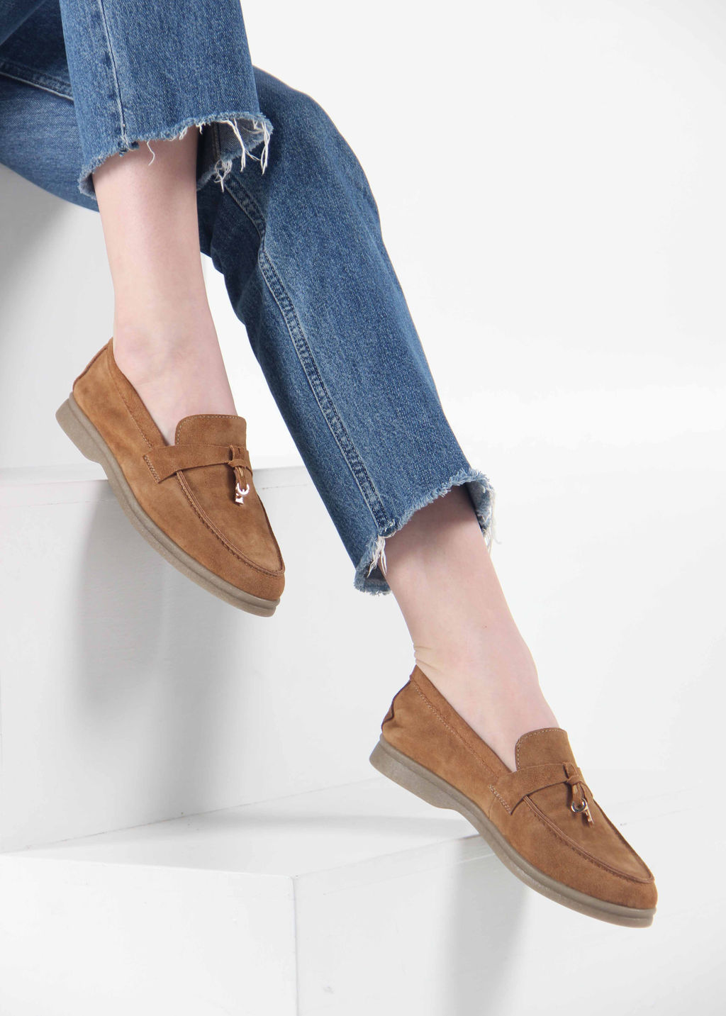 Лоферы туфли EDART 170.2614 be. светло- коричневый замша