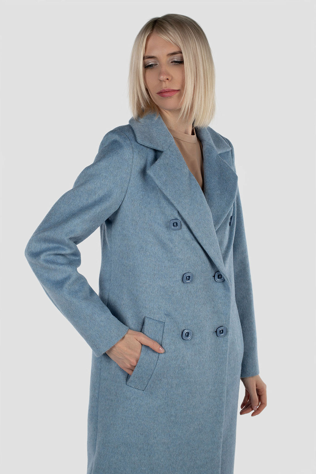 Пальто женское демисезонное (пояс) - El podio фото 8