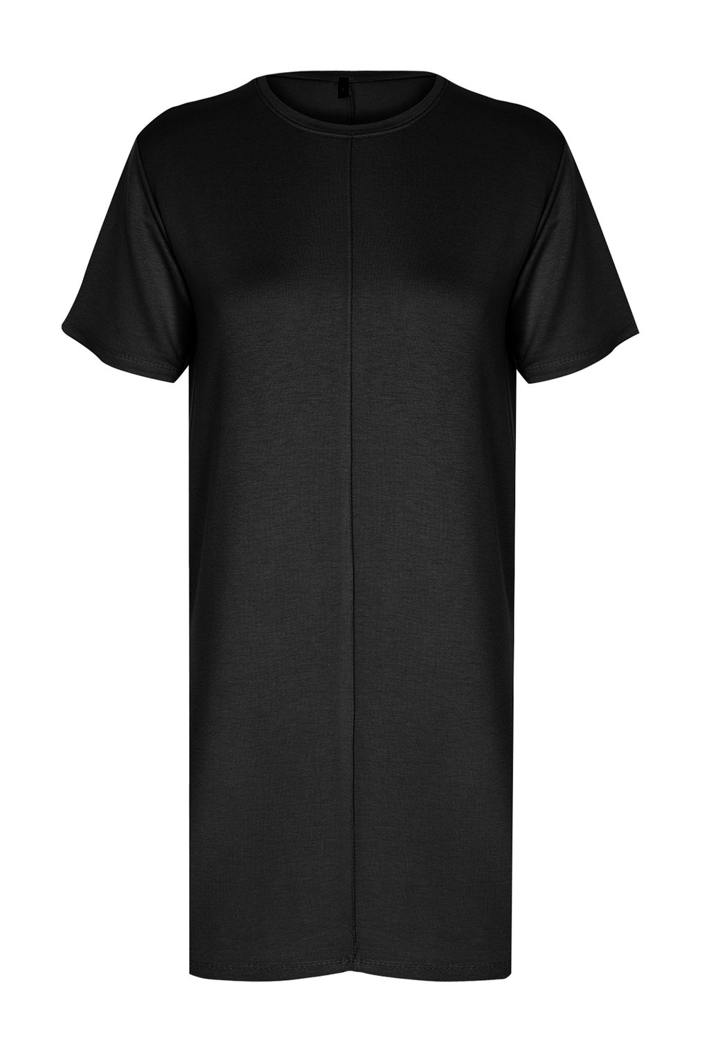 TRENDYOLMILLA Ekru Bisiklet Yaka K?sa Nervurlu Esnek Orme Mini T-shirt Elbise TWOSS24EL01013  фото 6