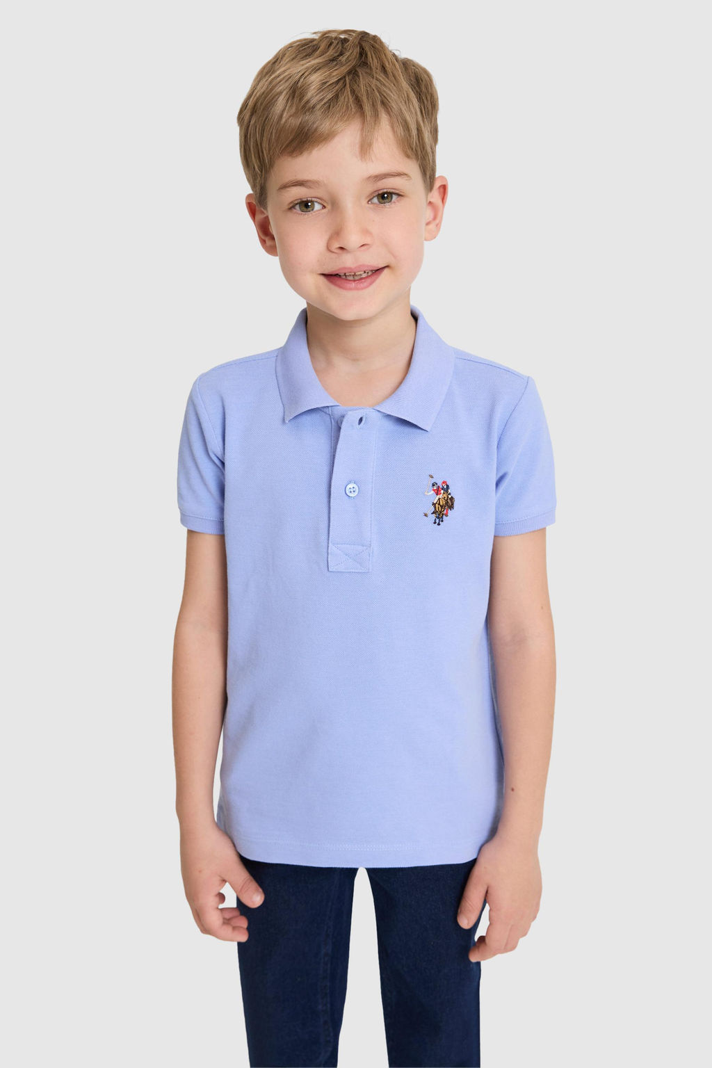 Erkek _ocuk Lavanta Polo Yaka Basic Ti__rt