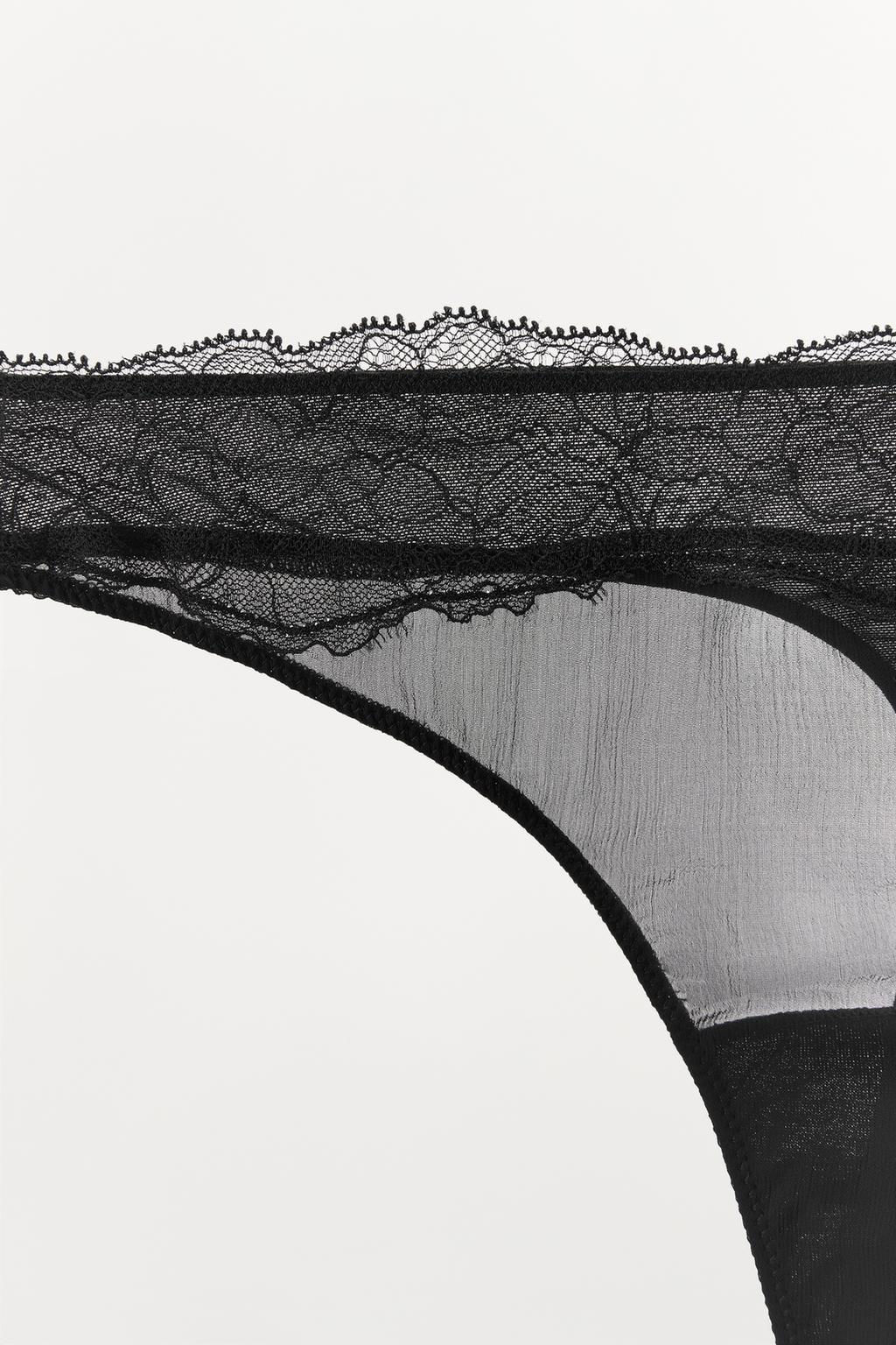 VISCOSE LACE THONG - Zara фото 7
