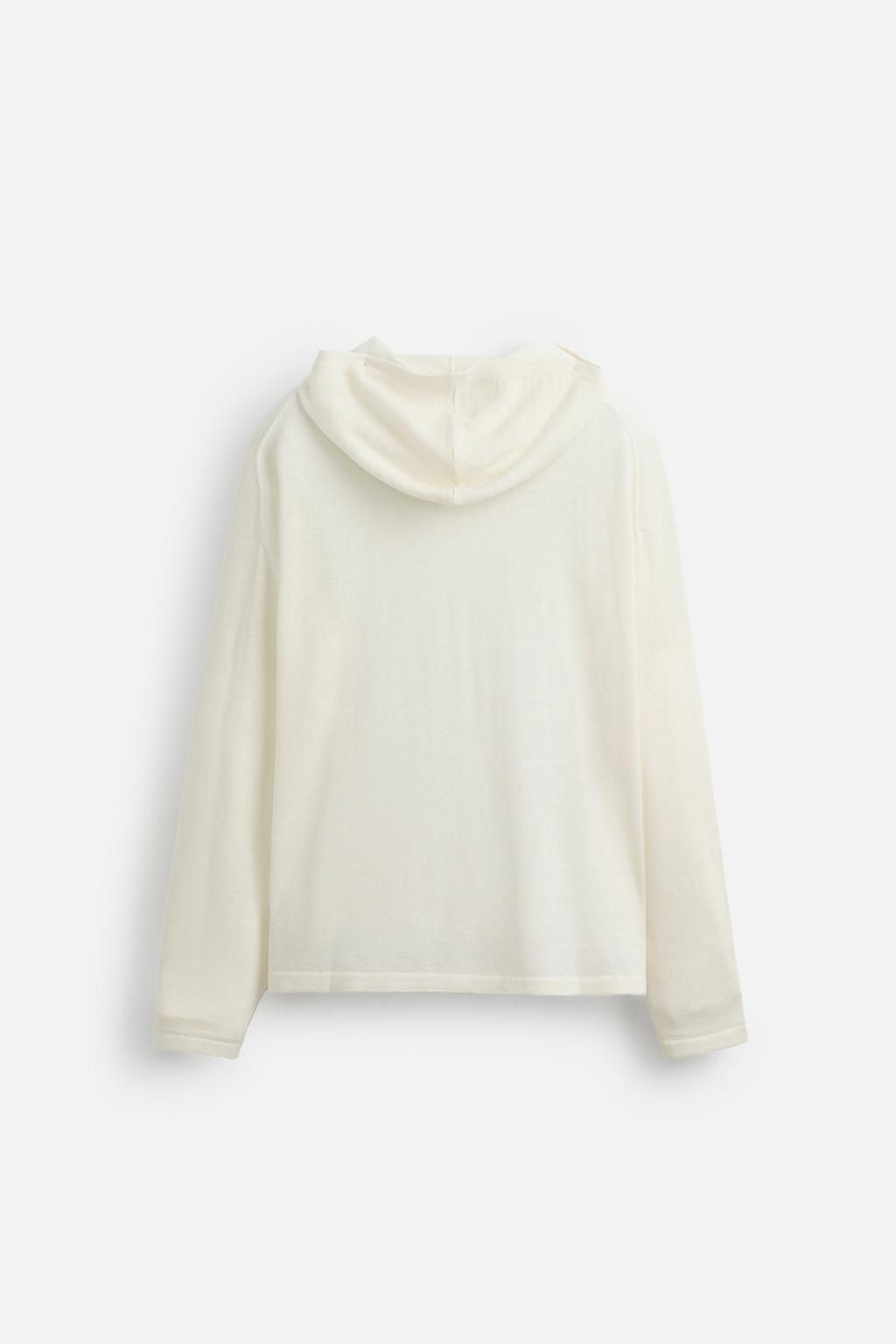 LINEN/WOOL HOODIE - Zara фото 8