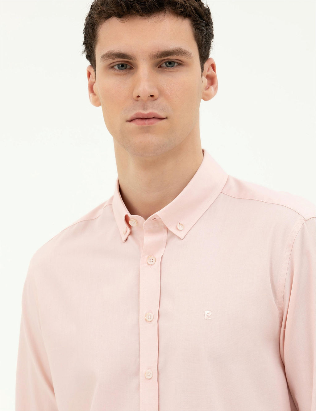 A__k Pembe Slim Fit Uzun Kollu G_mlek