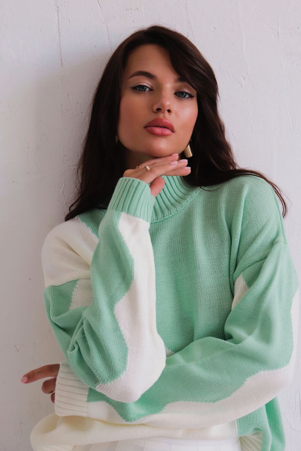 Martichelli Свитер мятно-белый  фото 6