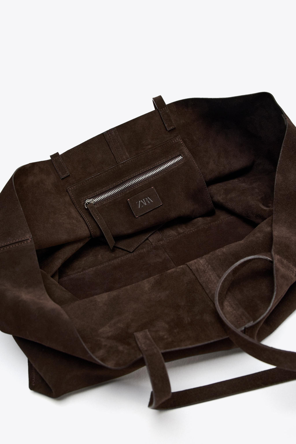 MAXI SUEDE TOTE BAG - Zara фото 7
