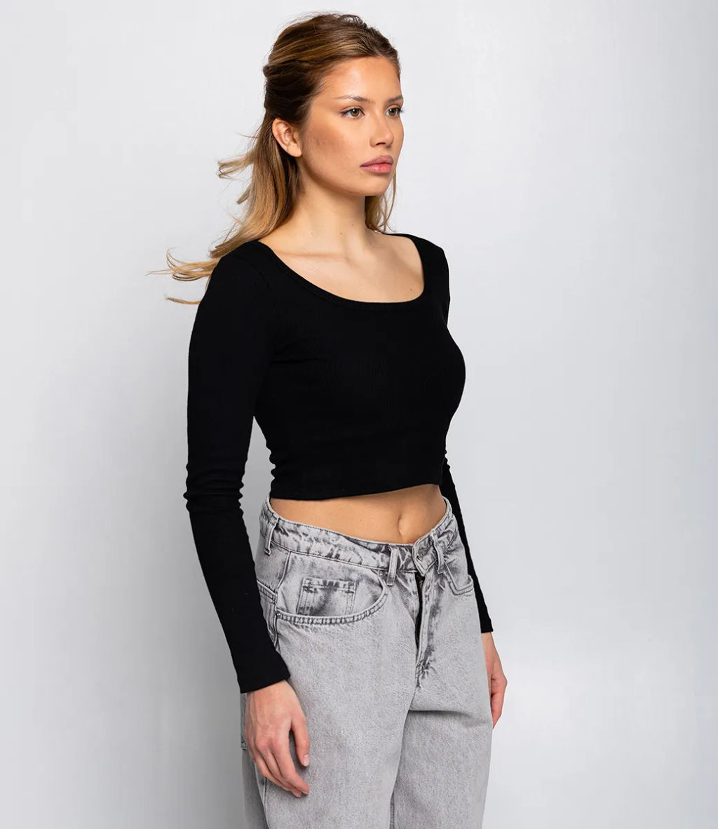 Кроп-Топ #КТ1121 (3), чёрный
