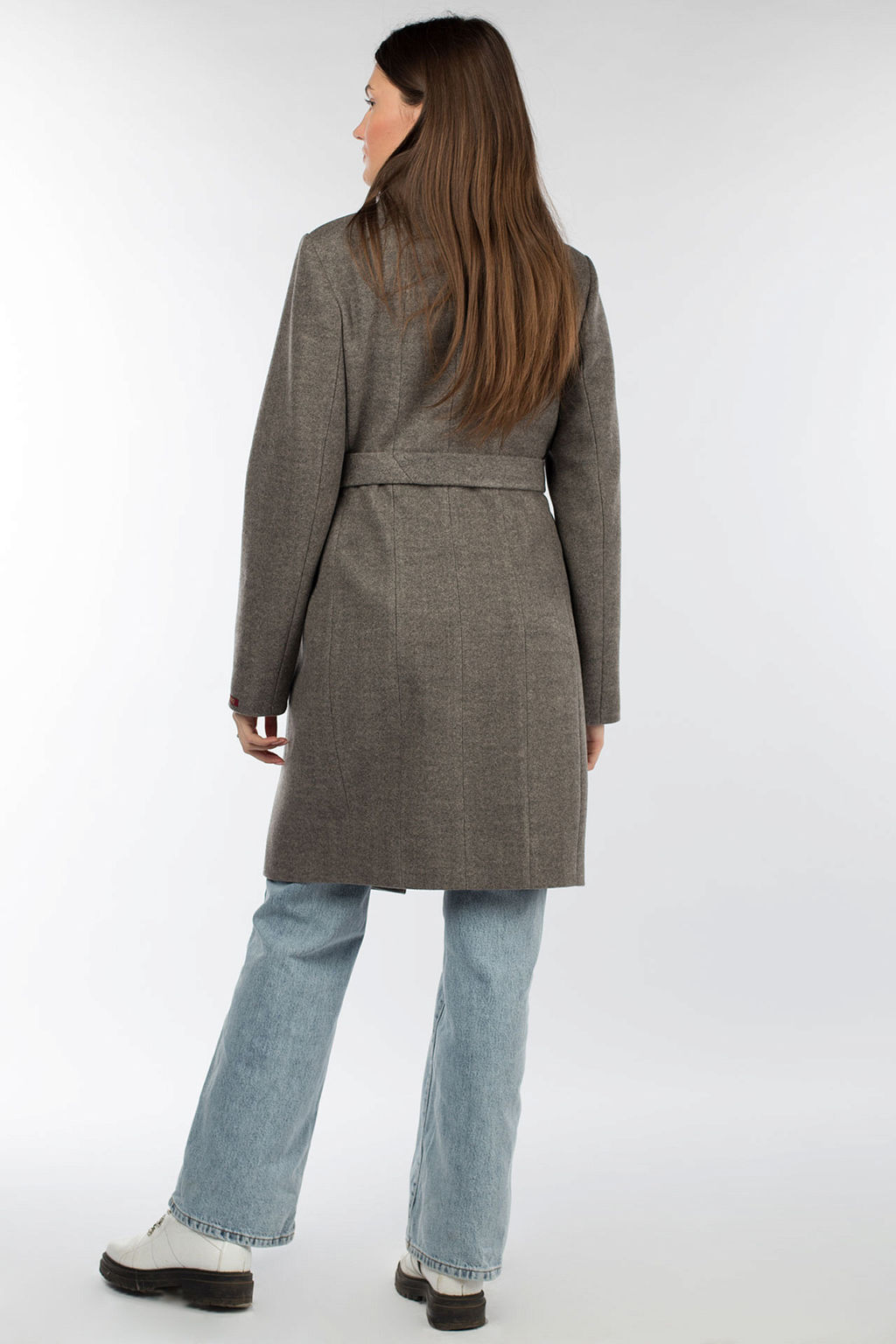01-10259 Пальто женское демисезонное (пояс) - El podio фото 4