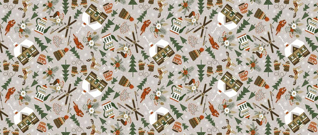 Скатерть 150*150 см, рогожка (Зимние забавы)