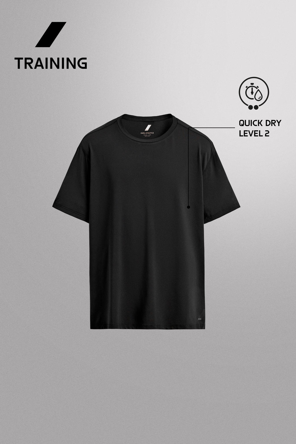 CAMISETA T?CNICA B?SICA / Negro - Zara фото 6