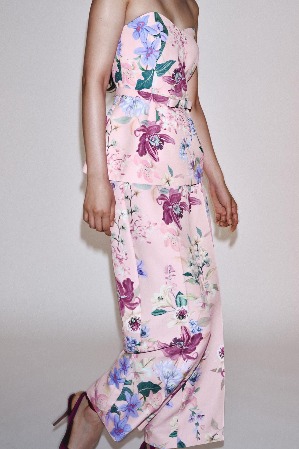 FLORAL PRINT TROUSERS - Zara фото 2