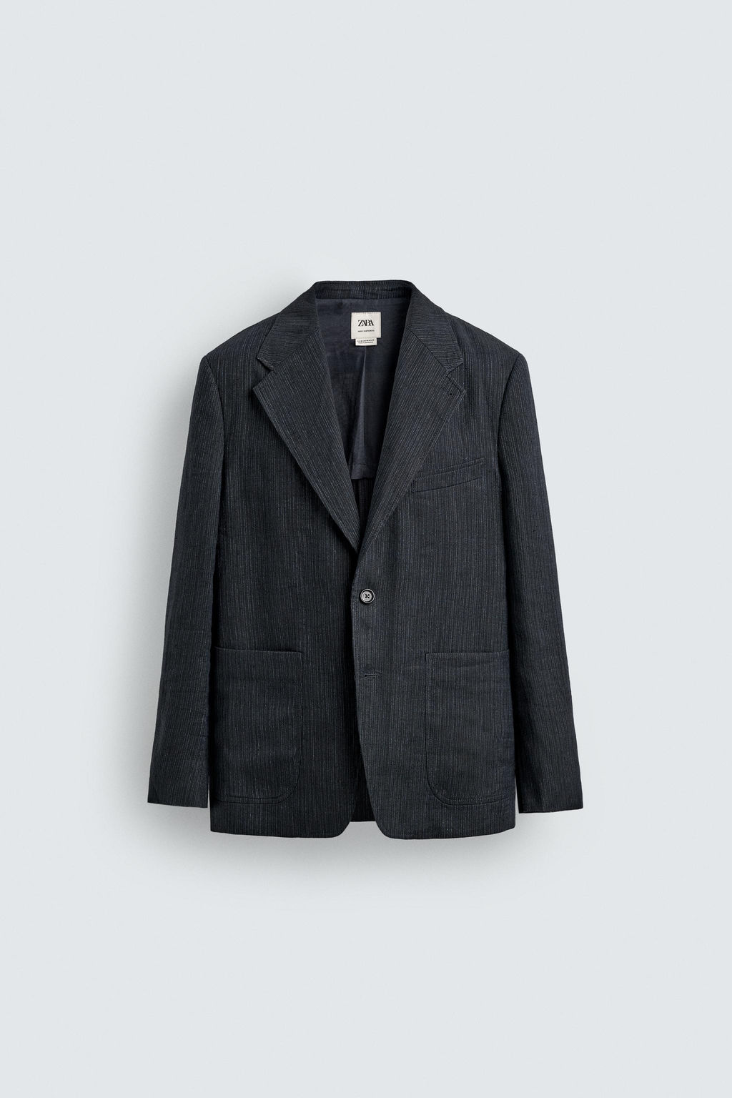 BLAZER RAYAS 100% LINO / ?ndigo - Zara фото 6